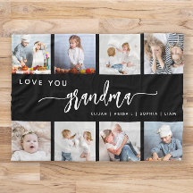 Liebe You Oma 8 Foto Collage Schwarz