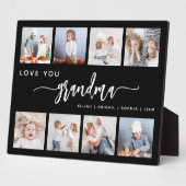 Liebe You Oma 8 Foto Collage Schwarz Fotoplatte (Seite)