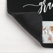 Liebe You Oma 8 Foto Collage Schwarz Mousepad (Ecke)