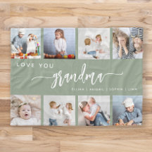 Liebe You Oma 8 Foto Collage Seite Grün
