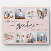 Liebe You Oma 8 FotoCollage Rosa Rosa Fotoplatte (Vorderseite)