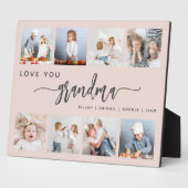 Liebe You Oma 8 FotoCollage Rosa Rosa Fotoplatte (Seite)