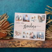 Liebe You Oma 8 FotoCollage Rosa Rosa Fotoplatte (Seite)