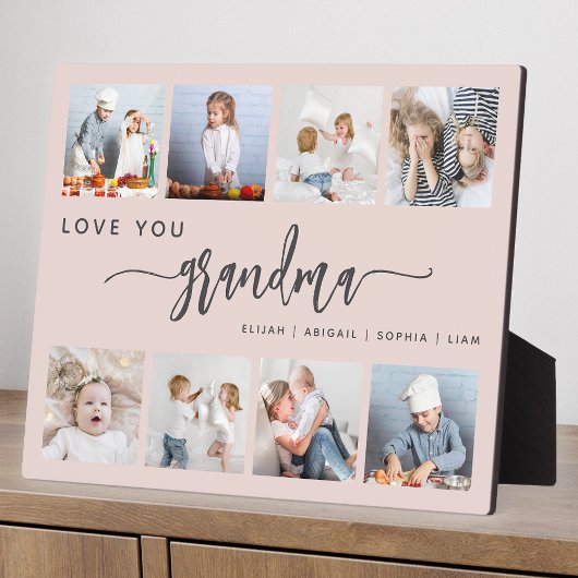 Liebe You Oma 8 FotoCollage Rosa Rosa Fotoplatte