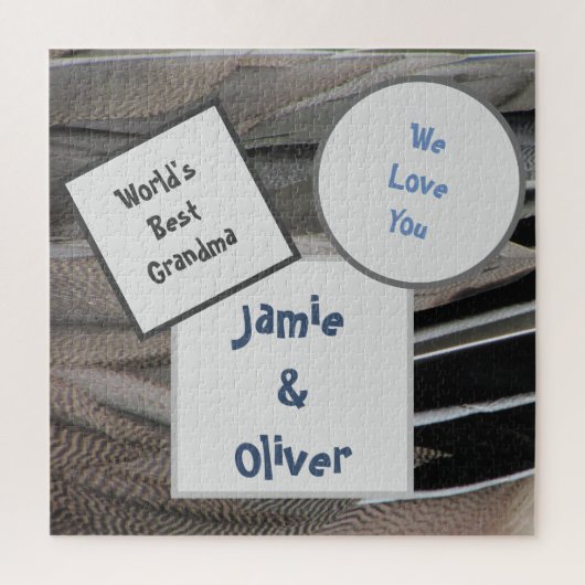 Liebe You Oma Beautiful Duck Feathers Puzzle (Vertikal)