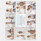 Liebe You Oma | Benutzerdefinierte Nachrichtendate Fleecedecke (Vorderseite)