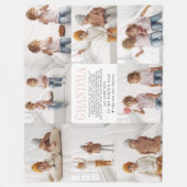 Liebe You Oma | Benutzerdefinierte Nachrichtendate Fleecedecke (Vorderseite)