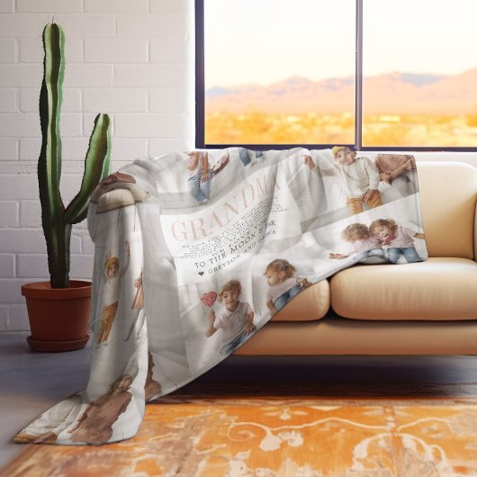 Liebe You Oma | Benutzerdefinierte Nachrichtendate Fleecedecke