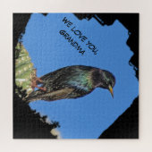 Liebe You Oma Black Starling Foto Südwest Puzzle (Horizontal)