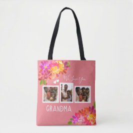 Liebe You Oma Bright Pink Florals Fotos Tasche B