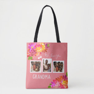 Liebe You Oma Bright Pink Florals Fotos Tasche B