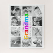 Liebe You Oma Colorful Modern 10 Foto Collage Puzzle (Vertikal)