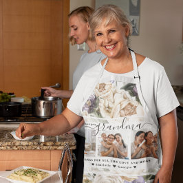 Liebe You Oma | Drei-Bilder-Collage Schürze