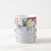 Liebe You Oma Floral Rustic Navy Burgund Kaffeetasse (Mittel)