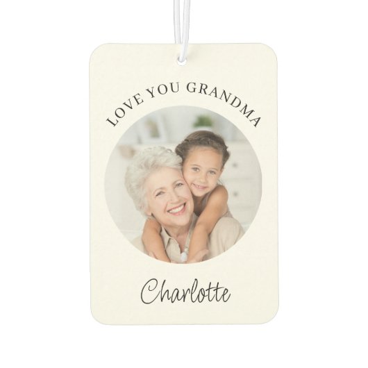 Liebe You Oma Foto Autolufterfrischer (Rückseite)
