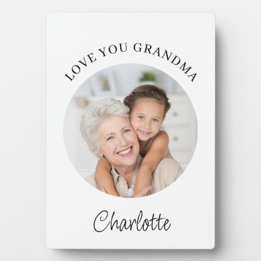 Liebe You Oma Foto Fotoplatte (Vorderseite)