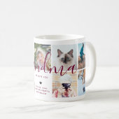 Liebe You Oma | Foto Gift Calligraphy Burgundy Kaffeetasse (VorderseiteRechts)