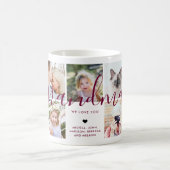 Liebe You Oma | Foto Gift Calligraphy Burgundy Kaffeetasse (Mittel)