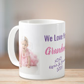 Liebe You Oma Foto Lila Rosa Kaffeetasse