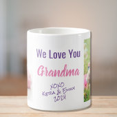 Liebe You Oma Foto Lila Rosa Kaffeetasse