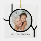 Liebe You Oma Foto Weihnachten Keramikornament (Rückseite)