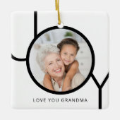 Liebe You Oma Foto Weihnachten Keramikornament (Vorderseite)