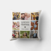Liebe You Oma | FotoCollage Handgeschriebener Text Kissen (Rückseite)