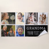 Liebe You Oma | FotoCollage & Text Strandtuch (Vorderseite)