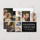 Liebe You Oma | FotoCollage und Text RSVP Karte (Vorne/Hinten)