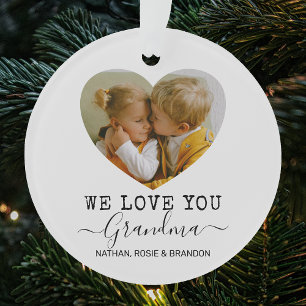 Liebe You Oma Herz Weihnachtsbaum Foto Ornament