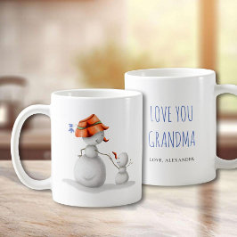 Liebe You Oma Niedlich Snowman Kaffeetasse