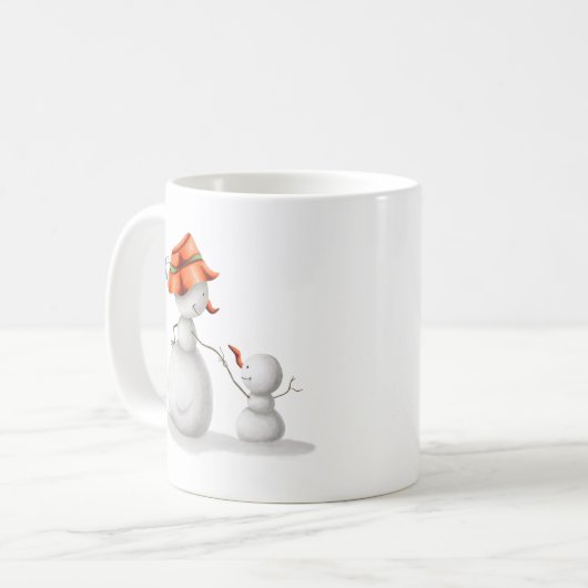 Liebe You Oma Niedlich Snowman Kaffeetasse (Vorderseite Links)