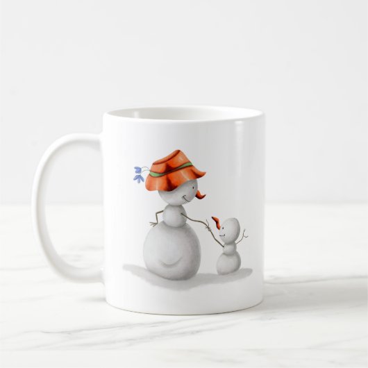 Liebe You Oma Niedlich Snowman Kaffeetasse (Links)