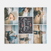 Liebe You Oma Personalisiert 6 Fotocollage Name Fleecedecke (Vorderseite (Horizontal))