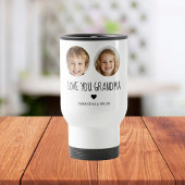 Liebe You Oma | Personalisiertes Zwei-Gesichter-Fo Reisebecher