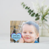 "Liebe you Oma" Postkarte (Stehend Vorderseite)