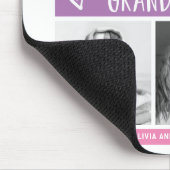 Liebe You Oma | Rosa Foto Block Grid Mousepad (Ecke)