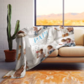 Liebe You Papa | Benutzerdefinierte Nachrichtendat Fleecedecke