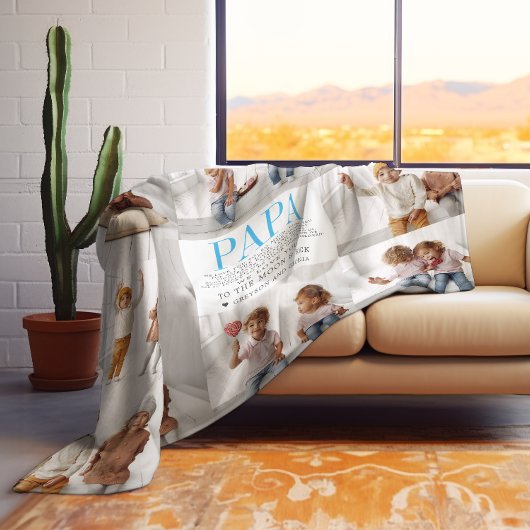 Liebe You Papa | Benutzerdefinierte Nachrichtendat Fleecedecke