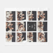 Liebe You Papa | FotoCollage Handgeschriebener Tex Fleecedecke (Vorderseite (Horizontal))