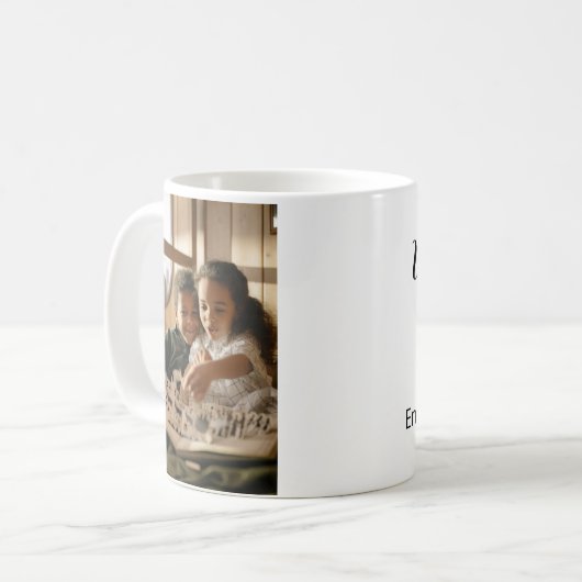 Liebe You Papa Simple Script Foto Kaffeetasse (Vorderseite Links)