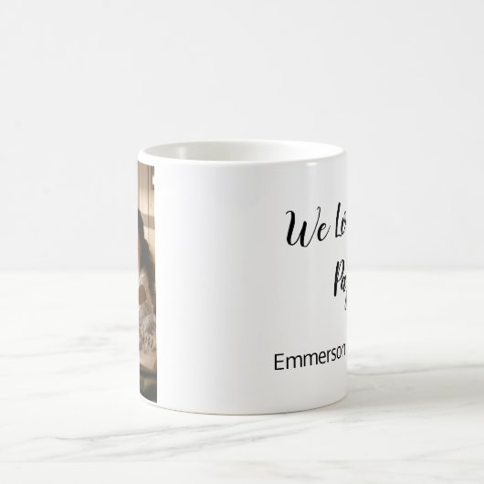 Liebe You Papa Simple Script Foto Kaffeetasse (Mittel)