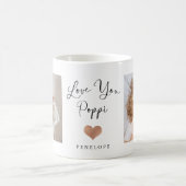 Liebe You Poppi | Zwei Foto Script und Herz Kaffeetasse (Mittel)