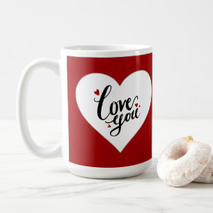 Liebe You Red Heart Individuelle Name Romantische Kaffeetasse