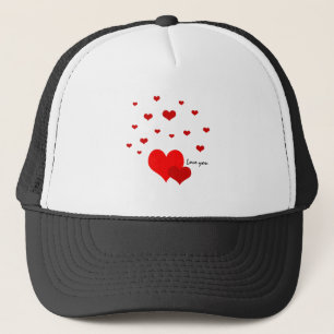 Liebe You & Red Hearts trendy fashion / Valentine Truckerkappe