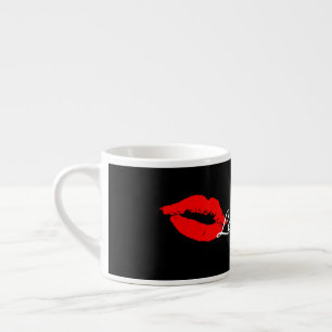 Liebe you Red Lips Kiss Espresso Kaffee Tasse Cup