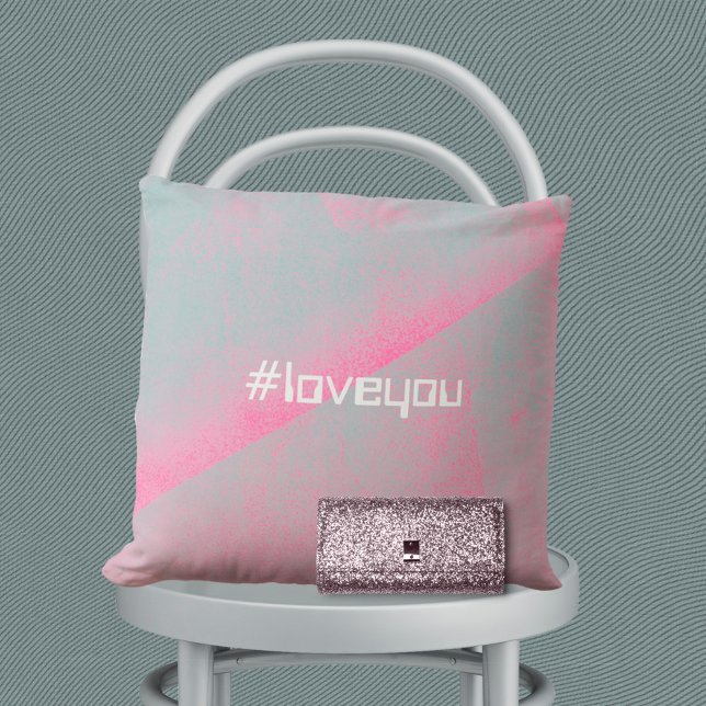 #Liebe You trendy Modern Foam Roller Pink Kissen (Von Creator hochgeladen)