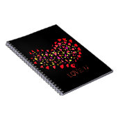 Liebe You U Big Red Heart Notebook Notizblock (Rechte Seite)