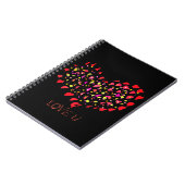 Liebe You U Big Red Heart Notebook Notizblock (Linke Seite)