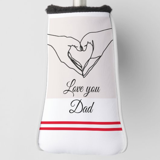 Liebe You Vater Best Putter Golf Head Cover Golf Headcover (Rotieren 90)